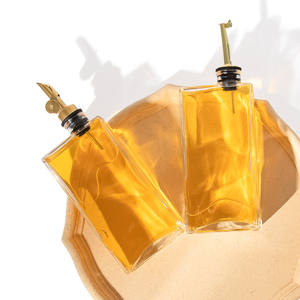 Botella de <span class=keywords><strong>aceite</strong></span> de <span class=keywords><strong>oliva</strong></span> de cocina de vidrio cuadrado de 350ML y 16OZ, dispensador de <span class=keywords><strong>aceite</strong></span> y vinagre para cocinar, contenedor de enjuague bucal - Product Image 1