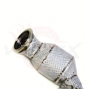 ท่อไอเสียแบบ High Flow Turbo Downpipe ของ Vortex Factory สำหรับ M5 F90 4.4T ปี 2018-2023 ผลิตจากสแตนเลส 304 ขัดเงาแบบกระจก - Product Image 2