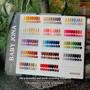 Kit professionnel de vernis à ongles gel couleur unie Baby Jona 112 couleurs pour salon de manucure, résistant à l'eau, séchage rapide, nude mat Morandi - Product Image 1