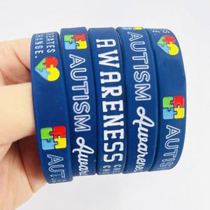 Bracelets en silicone personnalisés pour l'autisme en stock – Logo et texte personnalisables – Cadeaux promotionnels – Bracelets publicitaires - Product Image 4