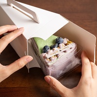 Boîte à mousse triangulaire portable, tailles 6/8/10 pouces, fabriquée en Chine, pour couper les mille-feuilles et les gâteaux en tranches
