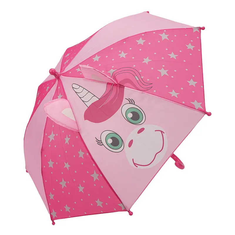 Paraguas para niños, venta al por mayor, con logo impreso, Manual, abierto, 15 pulgadas