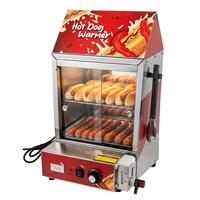 Vitrine chauffante commerciale de comptoir pour boulangeries, poulet frit, saucisses et hot-dogs
