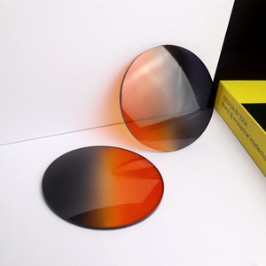 EXIA lentille M64 lunettes de soleil lentille 1.61 polyuréthane <span class=keywords><strong>MR</strong></span>-8 UV400 dégradé gris à orange couleur base courbe 3 épaisseur 3mm SHMC - Product Image 2