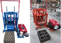 Machine à fabriquer des blocs interverrouillés manuelle 2026 Diesel pour la construction, moulage de briques creuses, méthode mécanique de pompage de béton
