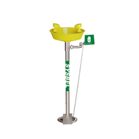 SYSBEL Station de lavage des yeux de sécurité d'urgence en acier inoxydable 304, piédestal Standard ANSI approuvé CE