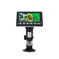 Caméra de reprise de soudure supérieure Microscope numérique portable USB avec écran LCD et écran de 5 pouces Grossissement 500/1000X Résolution 960P