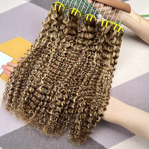 Extensiones de Cabello Humano Virgen 100% Natural, Ondulado Profundo, Color P4/27, Venta al Por Mayor - Product Image 3