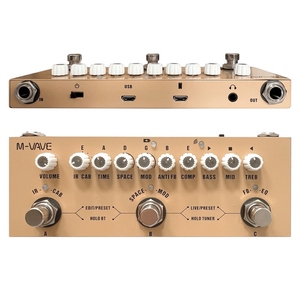 <span class=keywords><strong>Pedal</strong></span> <span class=keywords><strong>de</strong></span> efecto combinado <span class=keywords><strong>de</strong></span> guitarra acústica multifuncional portátil CUBE AC con reproducción <span class=keywords><strong>de</strong></span> música inalámbrica grabación <span class=keywords><strong>de</strong></span> teléfono - Product Image 3