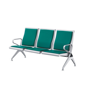 Silla de espera de acero laminado en frío de tres asientos Yijiahao con reposabrazos para uso público en aeropuertos y estaciones C3013 - Product Image 1