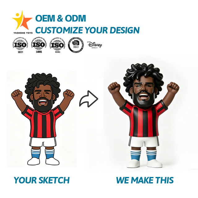 OEM Soccer Player Vinyl Art Toy Mystery Box Football Athlete Figure Designer Blind Box Collectible Sports Souvenir Gift for Fans