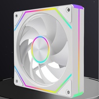 Ventilateur de boîtier d'ordinateur de jeu BAJEAL, noir, blanc, LED coloré, 120 mm, 20 dBA, silencieux, garantie de 12 mois