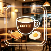 Letrero de Neón Personalizado con Forma de Comida, Letrero LED Flexible de Neón para Decoración de Paredes Interiores Comerciales, para Cafeterías y Comedores