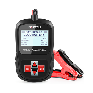 2025 FOXWELL BT100 PRO 12V DC Analisador de testador de bateria de carro para inundado AGM GEL 100 a 1100 CCA 200AH garantia de 1 ano - Product Image 1