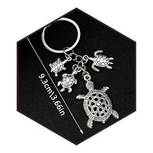 סגנון צב האוקיינוס מחזיק מפתחות צב מחזיק מפתחות למיני מזל תיק גב - Product Image 2