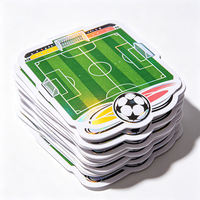 Haoxuan Futbol Trend Çıkartmaları Holografik PVC Futbol Stadyumu Sokak Grafikleri Gümüş Folyo Aşınmaya Dayanıklı Hassas Kesim