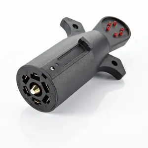 12V 7 Way Flat Pin Towing Wiring Connector Plug Socket Trailer Light Tester 7pin blade tester truck plug supplier