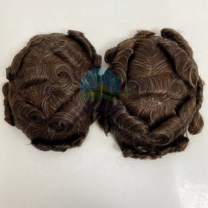 วิกผมคนบราซิลเลียน100%,วิกผมสีน้ำตาลพร้อม20% สี<span class=keywords><strong>เทา</strong></span>ด้านหน้าเป็นสี<span class=keywords><strong>เทา</strong></span>ลูกไม้ด้านหน้า420 # - Product Image 6