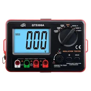 GT5306 Ohm Tester Multimeter Digital Megometro isolasi bumi meteran resistensi tegangan tinggi penguji Megohmmeter alat