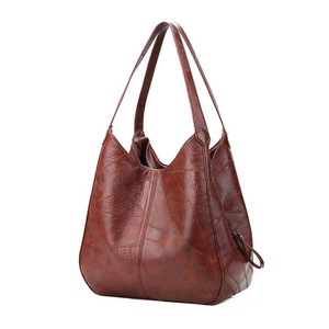 Designer Ladies Fashion <b>Shoulder</b> <b>Bags</b> Soft PU Leather <b>Women</b> Handbag in Brown <b>Black</b> Color for Sale - Product Image 1