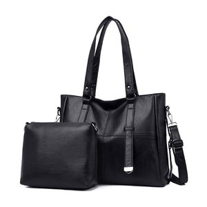 Bolso Tote de PU de Gran Capacidad, Diseño a Rayas, con Cierre, Portátil, Hermoso Bolso de Hombro y Mensajero, Moda 2023 - Product Image 2