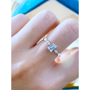 Modèles <span class=keywords><strong>Netflix</strong></span> S925 argent sterling carré diamant forme oeil de cheval simulation bague en diamant mode féminine cent avec quotidien - Product Image 4