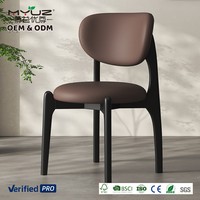 Kursi Makan Kayu Solid OEM Mewah Ringan Desain Modern Sederhana dengan Sandaran untuk Rumah dan Restoran
