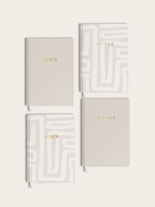 LABON 회사진 커버 금박 이니셜 미적 문구 최소한의 개인화 된 하드 커버 노트북 A5 줄 저널 - Product Image 2