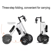 Scooter Eléctrico Plegable Portátil Ligero XFY con Asiento, Scooter Eléctrico de 3 Ruedas para Exteriores, Hogar y Oficina