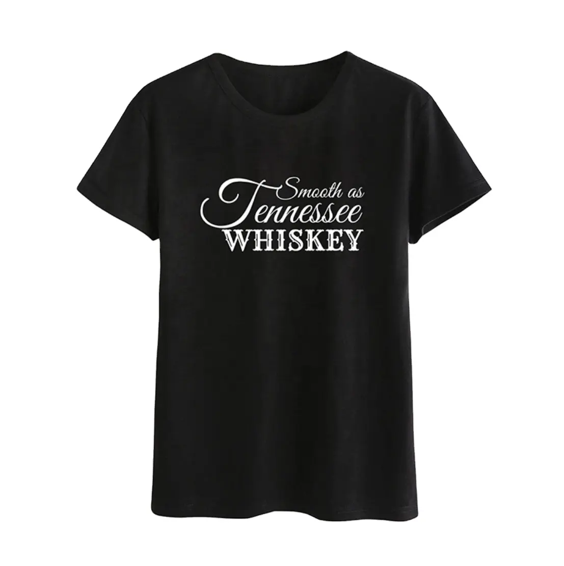 Smooth as Tennessee Whiskey Shirts for Women Funny Tee Shirts Letter Print Tee Shirts with Funny Sayings