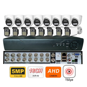 ชุดกล้องวงจรปิด 16CH 5MP ระบบอนาล็อก AHD พร้อมเสียงสองทาง รองรับ IP66 ภาพสีกลางคืน กล้องบันทึกวิดีโอดิจิตอล ระบบกล้องวงจรปิดรักษาความปลอดภัยแบบเน็ตเวิร์ค - Product Image 1