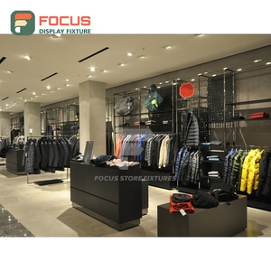 Upgrade Design Retail Shop Chrome Metal Display Showcase Layout Design Chain Clothing Store - Product Image 3