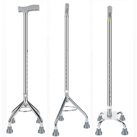 Bâtons de marche réglables en hauteur en alliage d'aluminium pour personnes âgées, béquilles à quatre pieds, cannes de marche