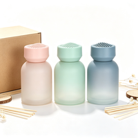 Diffuseur de parfum pour voiture en verre dégradé 4oz/120ml avec bouchon à vis, vide, sans flamme, pour aromathérapie