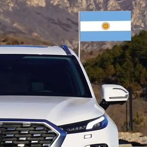 Bandera de Argentina de Poliéster de 30*45cm para Ventana de Coche con Asta, Recuerdo para Fanáticos del Fútbol - Product Image 5