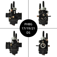 Carburateur Dellorto PHBG DS Noir 17 19 21 mm Racing avec Admission d'Air Moto Moteur 50cc 90cc Scooter 2 Temps