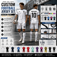 Conjunto de Uniforme de Fútbol Personalizado OEM, Camiseta y Pantalones Cortos de Fútbol de Corte Holgado para Clubes y Equipos con Opciones de Diseño Completas