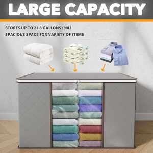 90L Rectangle Foldable 100% Polyester Multifunction <b>Clothes</b> Organizer <b>Storage</b> Box for Closet - Product Image 3