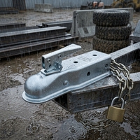 Nouvelle attache de remorque robuste Yikun, boule de 2 po, canal de 2-1/2 po, classe 2, 3500 lb, en acier zingué, avec loquet à gâchette, pour camping-car et bateau, couleur argent