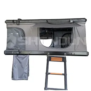 100% Aluminium Pop-up Harts chale 4x4 Auto Auto Camping Aluminium Harts chale Dachzelt für Camping 4 Personen