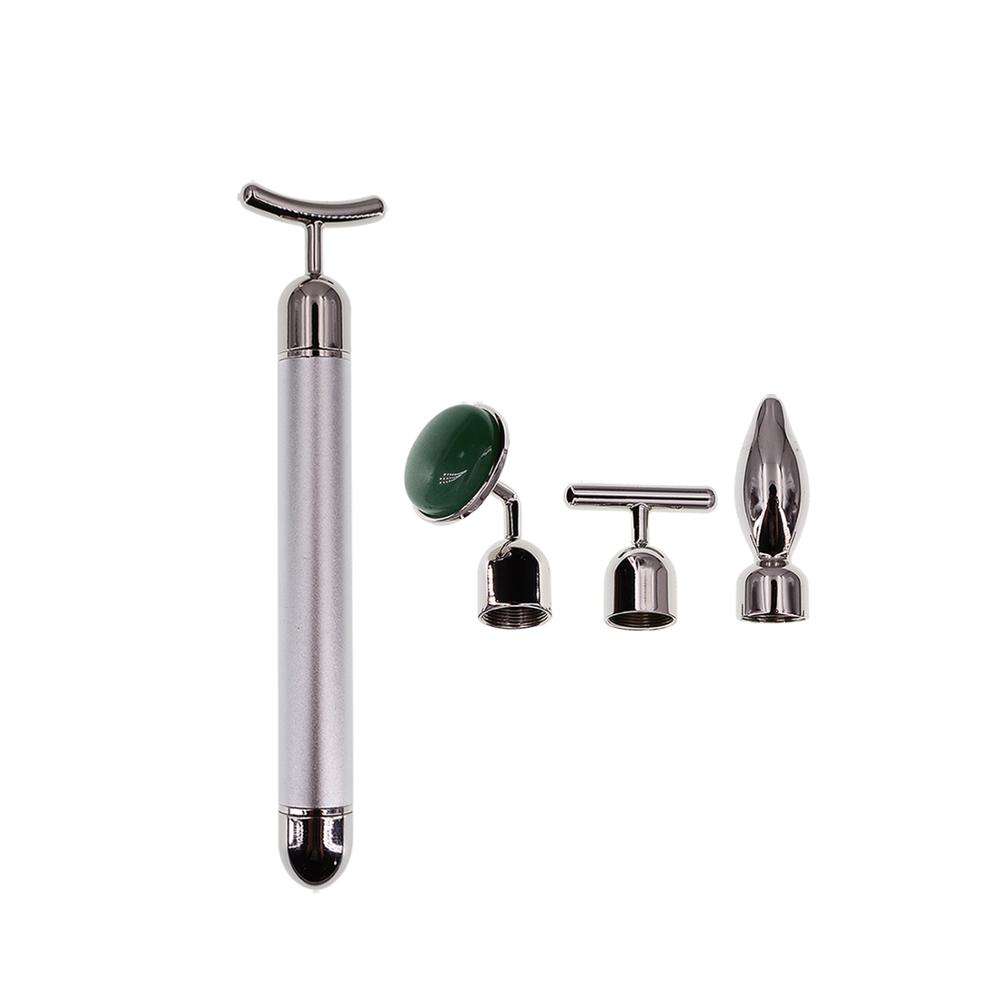 Natural Electronic Facial Jade Roller Lift Skin Face Slim Beauty Bar Portable Ultrasonic Tightening Wrinkle Face Massage Roller 