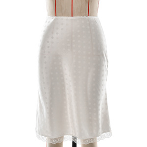 Falda midi de cintura alta con lunares y ribete de encaje, falda ajustada para mujer, estilo urbano para ocio y compras - Product Image 5