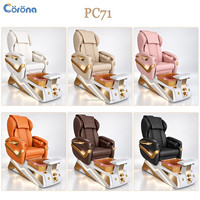 Fauteuil de pédicure spa professionnel pour salon de manucure avec dossier réglable et bassin en cristal