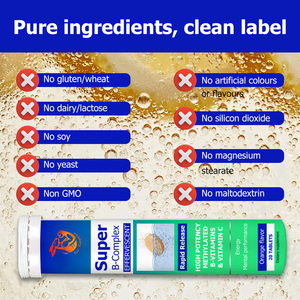 Suplementos Herbales de Marca Privada, Tabletas de Super Complejo B, 20 Tabletas con Tiamina y Riboflavina, Convertidor de Alimentos en Tabletas Fáciles de Absorber - Product Image 5