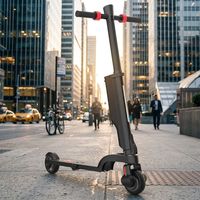 Trottinette Électrique Pliable Légère pour Adultes, Pneus de 5,5 Pouces, 10 kg, Expédition depuis l'Entrepôt Américain °   Cadre en aluminium pour la randonnée urbaine