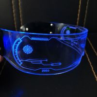 Lunettes Cyberpunk unisexes à LED, éclairage multicolore, à visière, pour Cosplay, prise de photos, tiag, Bar, fête, DJ, Halloween