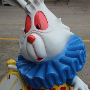 Escultura de fibra de vidrio, estatua de <span class=keywords><strong>conejo</strong></span> de fibra de vidrio vívida realista de tamaño natural más bonita, modelo Animal Animatronic - Product Image 1