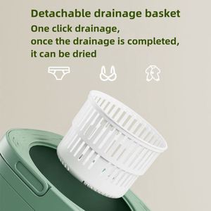 Wholesale Candy Color 10L <b>Foldable</b> Mini Washer and Dryer 2 in 1 Portable Travel <b>Laundry</b> Machine with Blue Light Sterilization - Product Image 3