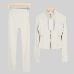 Высококачественный 1:1 комплект для йоги Lulu, жакет, женские облегающие штаны для фитнеса, оптовая продажа - Product Image 5