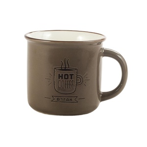 סיטונאי OEM ידידותית לסביבה חדש עצם סין צבע זיגוג משי מסך debossed מותאם אישית קרמיקה אמייל ספלים - Product Image 3